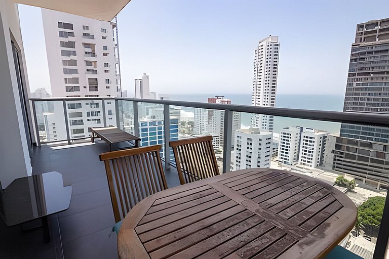 Lujoso Apto de 2 habitaciones en piso 23-Infinitum