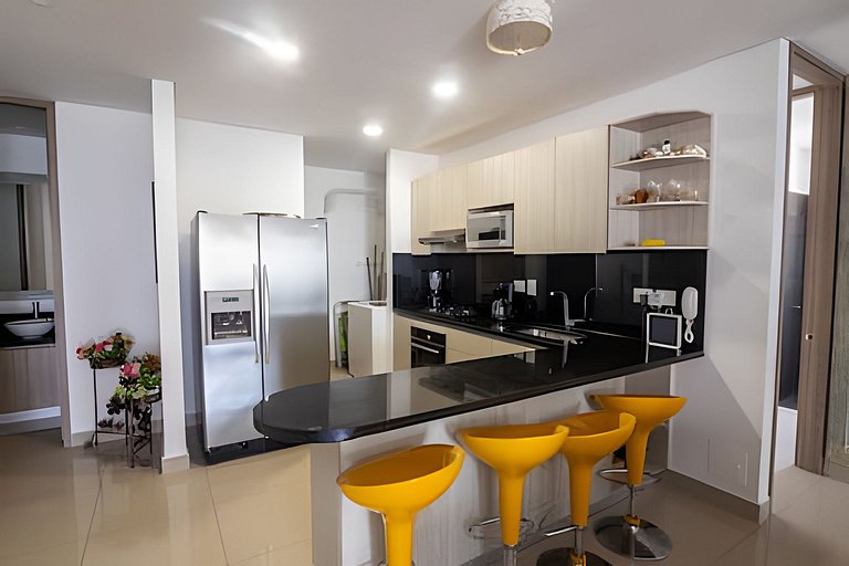 Lujoso Apto de 2 habitaciones en piso 23-Infinitum