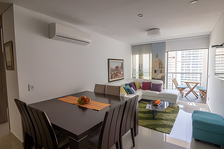 Lujoso Apto de 2 habitaciones en piso 23-Infinitum