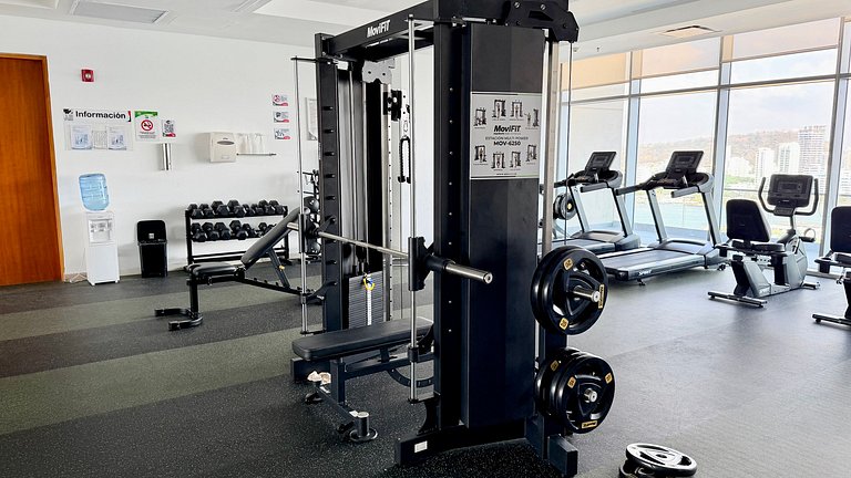 H2 Lujoso Apto 1 Hab Piso 23 con empleada