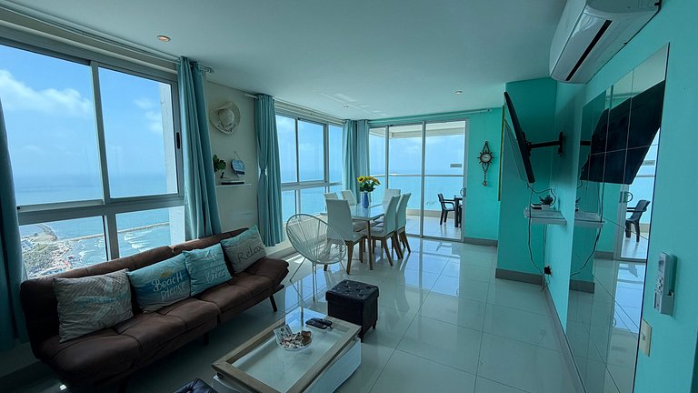 Espectacular apt en el piso 29 en Palmetto Beach