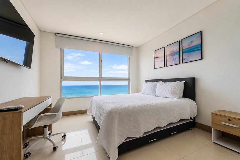 ¡Espectacular Apto Con Vista al Mar Piso 28!