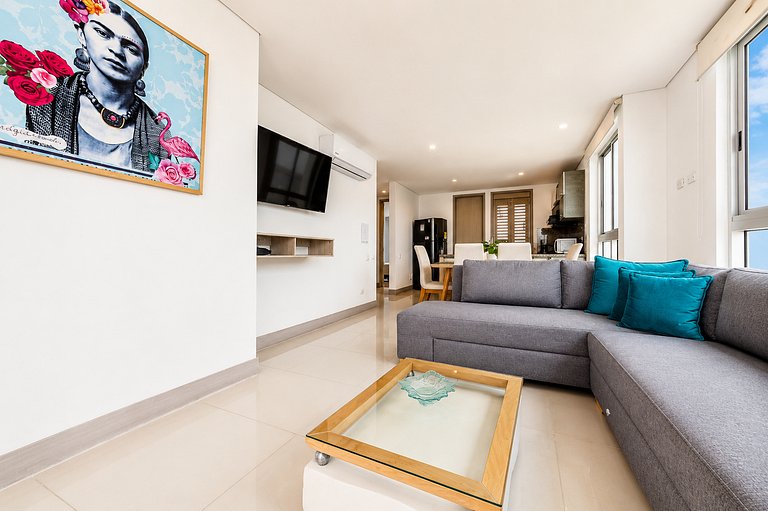 ¡Espectacular Apto Con Vista al Mar Piso 28!